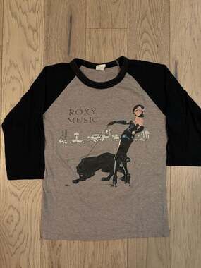 Vintage 1983 Roxy Music The High Road Tour Raglan 3/4 Sleeve Band T-Shirt